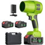 Souffleur à batterie ultra léger 750g – 2 batteries 21V 10000mAh – Moteur à turbine pour feuilles et neige – Chargeur EU inclus