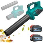 Teetok – Souffleur de feuilles sans fil 18V avec 2 batteries 5.5Ah – Moteur cuivre 150 MPH – Vent réglable 180 km/h – Nettoyage intérieur et extérieur - 2x5500mAh