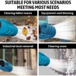 Souffleurs de feuilles électriques, rallonge sans fil robuste pour souffleur de feuilles, outil de nettoyage des jardins, patios, gouttières, allées (sans batterie)- Compatible avec la batterie Makita – Image 5