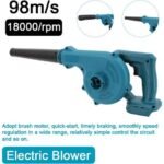 2200 W Souffleur à feuilles sans fil compatible avec batterie Makita 18 V, souffleur sans fil, 3,6 m/min, pour l'entretien de la pelouse, les bulles, le nettoyage de la voiture et des coins – Image 2