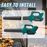 Souffleurs de feuilles électriques, rallonge sans fil robuste pour souffleur de feuilles, outil de nettoyage des jardins, patios, gouttières, allées (sans batterie)- Compatible avec la batterie Makita – Image 2