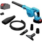 Souffleur 21V 1500mAh Souffleur de Feuilles sans Fil,débit d'air de 360 ​​mètres cubes/heure, Comprend Les Piles, Le Souffleur et La Mallette à Outil – Image 2