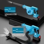 Souffleur 21V 1500mAh Souffleur de Feuilles sans Fil,débit d'air de 360 ​​mètres cubes/heure, Comprend Les Piles, Le Souffleur et La Mallette à Outil – Image 3