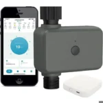 Minuterie d'arrosage intelligente - PZCC - Wi-Fi - IP55 - 11,37x11,2x4,95 cm - 2 piles AA - Compatible Smart Life