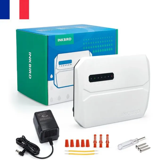 programmateur-darrosage-wifi Programmateur d'arrosage WiFi 6 Voies, Minuterie Irrigation Intelligent Contrôleur Arrosage Automatique Jardin Contrôle APP IIC-600 – Image 1